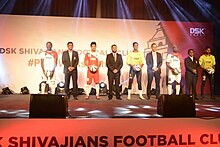 DSK Shivajians unveiling new club kits and players on 24 October 2016. DSK SHIVAJIANS & LIVERPOOL INTERNATIONAL FOOTBALL ACADEMY.jpg