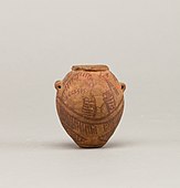 Decorated jar with two boats; 4400–3800 BC; painted pottery; Metropolitan Museum of Art (New York City)