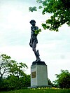 Cast in 1900, this '''replica of Michaelangelo's ''David''''' is one of several works of public art displayed in Buffalo's '''Delaware Park'''.