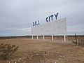 Sign for Dell City at Dell City Junction (south of Dell City, U.S. Highway 62 at FM 1437)