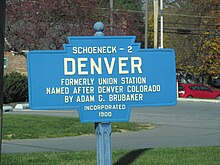 Denver Keystone Marker Denver, Pennsylvania Keystone Marker, November 2013.jpg