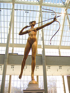 Diana, fundida en bronce por Augustus Saint-Gaudens (1892–1893), Museo Metropolitano de Arte, Nueva York