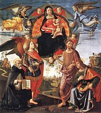 Domenico ghirlandaio, Vierge en gloire avec les saints, munich.jpg