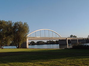 Danube bridge fishing village