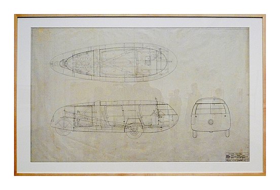 שרטוטים של דגם "Dymaxion Car"