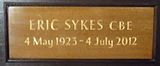 Memorial plaque to Eric Sykes in St Paul's Church in Covent Garden