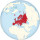 Europa på jordklotet (vit-röd).svg