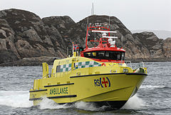 Norwegian boat ambulance operating on the coast of Helgeland.