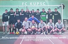 FC Kupsc komanda 2008 m. mažojo futbolo pirmenybėse