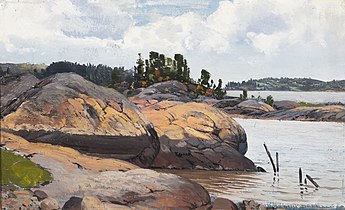Kallioinen saaristomaisema, 1878