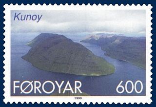 Kunoy Island in Faroe Islands, Kingdom of Denmark