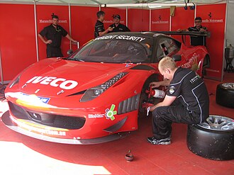 Peter Edwards & John Bowe (Ferrari 458 Italia GT3) placed third in the GT Championship Ferrari 458 Italia GT3 of Maranello Motorsport.JPG