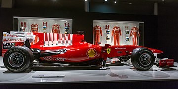 La Ferrari F10 de 2010 avec laquelle Fernando Alonso sera vice-champion du monde derrière Sebastian Vettel.