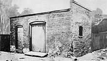 The coal shed on Bagley Street, Detroit where Henry Ford built his first car in 1896 First Ford factory on Bagley St, Detroit.jpg