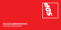 Flag of the Social Democratic Party of Croatia.svg