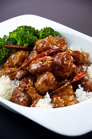 <span class="mw-page-title-main">General Tso's chicken</span> Deep-fried chicken dish