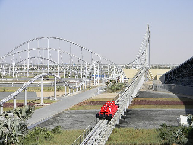 Formula Rossa, the world's fastest rollercoaster in Ferrari World Abu Dhabi