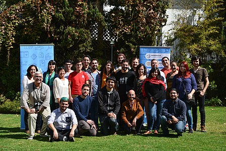 Participants in the 1st Jornada of Wikimedia Chile.
