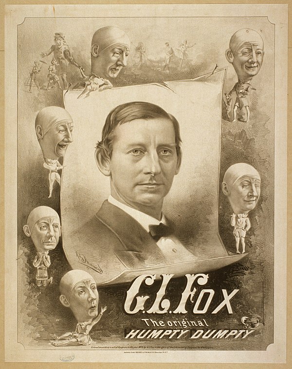 G.L. Fox, the original Humpty Dumpty, c. 1860s