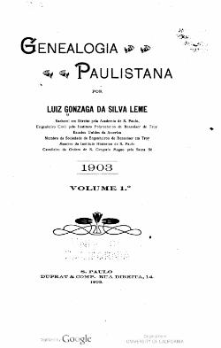 Genealogia Paulistana - Volume 01.djvu