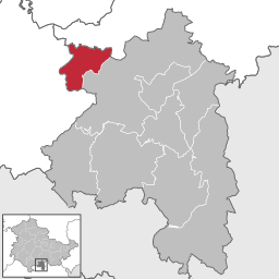 Läget för kommunen Goldisthal i Landkreis Sonneberg
