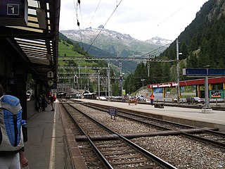 Goppenstein railway station railway station in the Swiss canton of Valais and municipality of Ferden