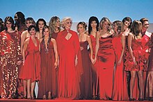 Group shot of the models from the 2005 Red Dress Collection Group Shot Red Dress Collection 2005.jpg