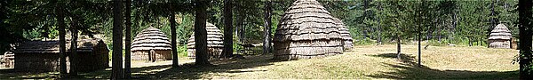 A reconstructed Sarakatsani hamlet in Skamneli village, in Epirus, Greece.