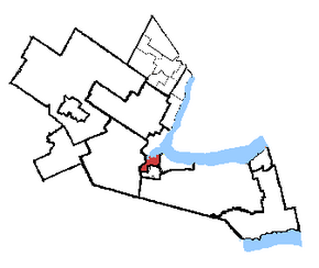 Kaart van het kiesdistrict