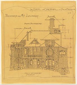 Plan of the Castel d'Orgeval drawn by Guimard (1904)