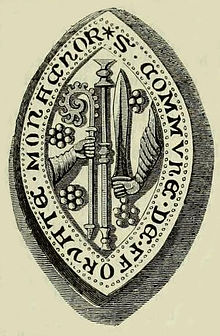 Medieval seal of the Abbey Foregate parish Historyofshrewsb02owen 0179.jpg