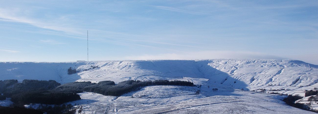 Holme Moss in winter, viewed from Ramsden Road Holme Moss and Black Hill(RLH).JPG