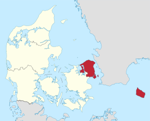 Сталічная вобласць Даніі на карце