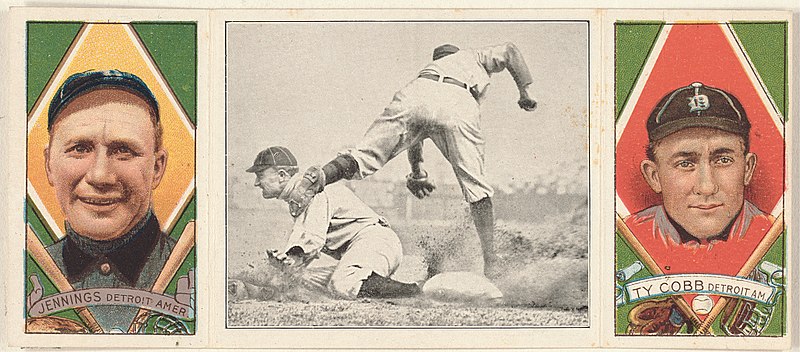 File:Hugh Jennings-Tyrus Cobb, Detroit Tigers, baseball card portrait LCCN2008678478.jpg