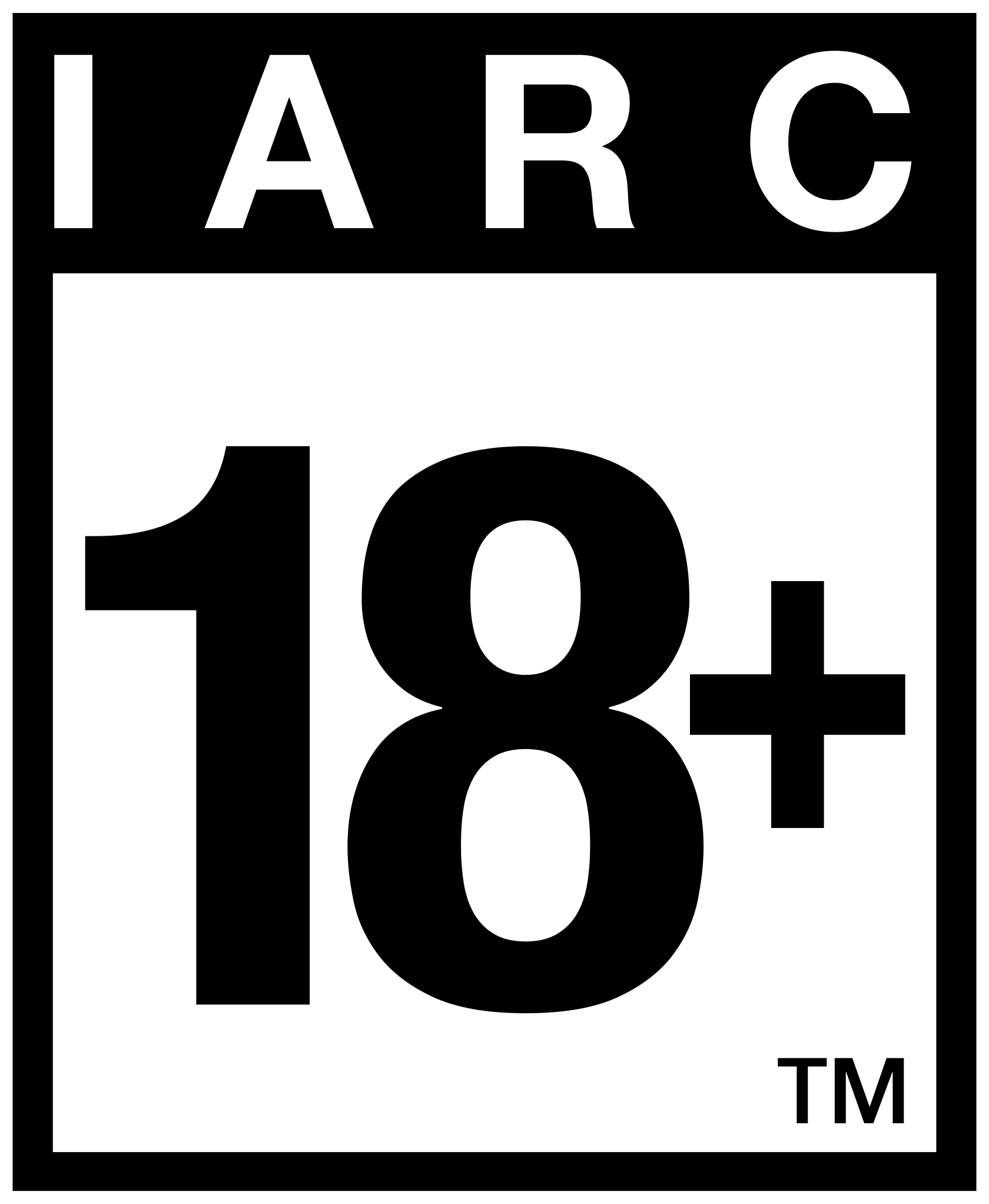 Возрастной рейтинг. 18 Ограничение по возрасту. International age rating Coalition (IARC).. 18.Svg. IARC 12+.