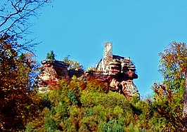 Kasteelruïne Lützelhardt, nabij Obersteinbach (im Elsass)