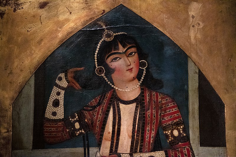 File:Iranian women painting. Tbilisi History Museum. Qajar dynasty 06.jpg