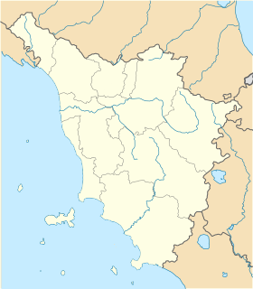 Se på det administrative kartet over Toscana