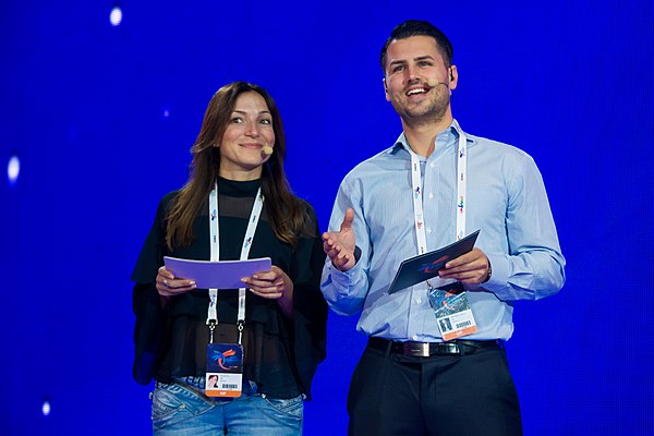 Vella and Camille during a rehearsal