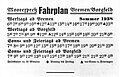 Fahrplan 1938