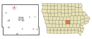 Jasper County Iowa Incorporated and Unincorporated areas Baxter Highlighted.svg