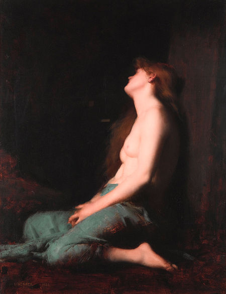 "Solitudine", olio di Jean-Jacques Henner, 1880