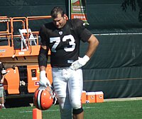 Thomas at Browns' training camp in 2011 Joe Thomas Cleveland Browns.jpg