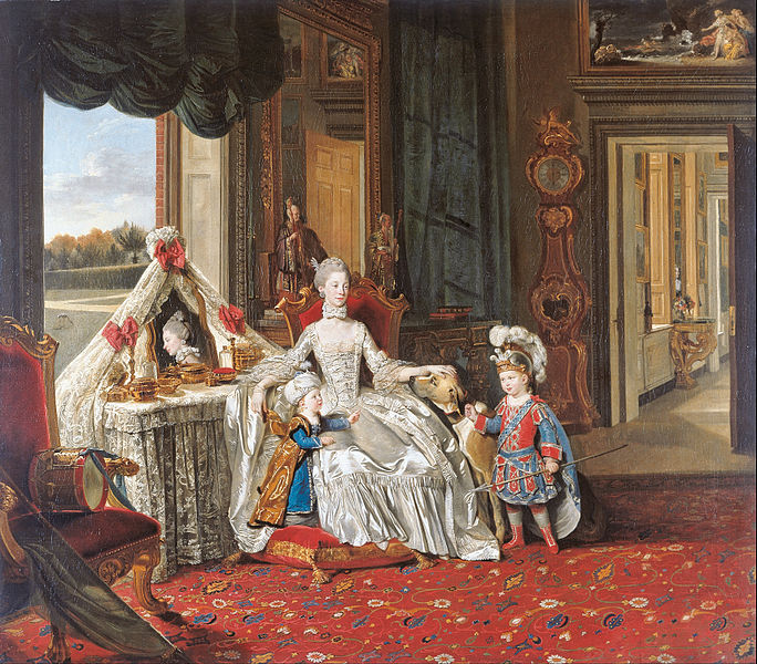 File:Johan Zoffany - Queen Charlotte (1744-1818) with her Two Eldest Sons - Google Art Project.jpg
