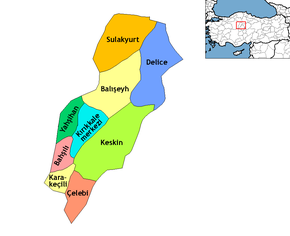 Hartă de poziționare pentru Kırıkkale