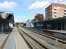 Het station gezien uit het zuiden.