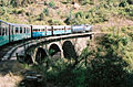 Passenger train on the Kalka-Shimla Railway route