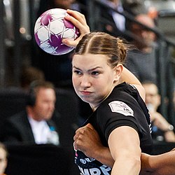 Katarina Pandza 2023-04-01 Handball Frauen, Final4 2023, Halbfinale 1, TuS Metzingen - SG BBM Bietigheim (cropped).jpg