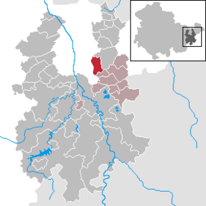 Poziția Kauern pe harta districtului Greiz