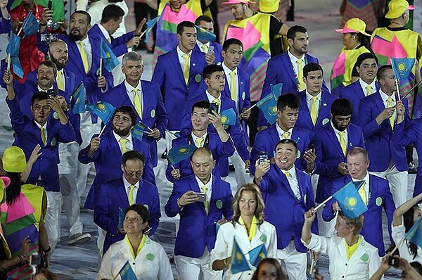 Kazakhstan at the 2016 Summer Olympics opening ceremony.